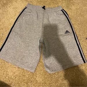 Men’s Adidas Sweat Shorts Gray Size Small.
